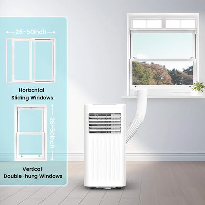 8000–10000 BTU Portable Air Conditioner with Remote, LED Display, 24H Timer & Sleep Mode – Cools Up to 350 Sq. Ft.