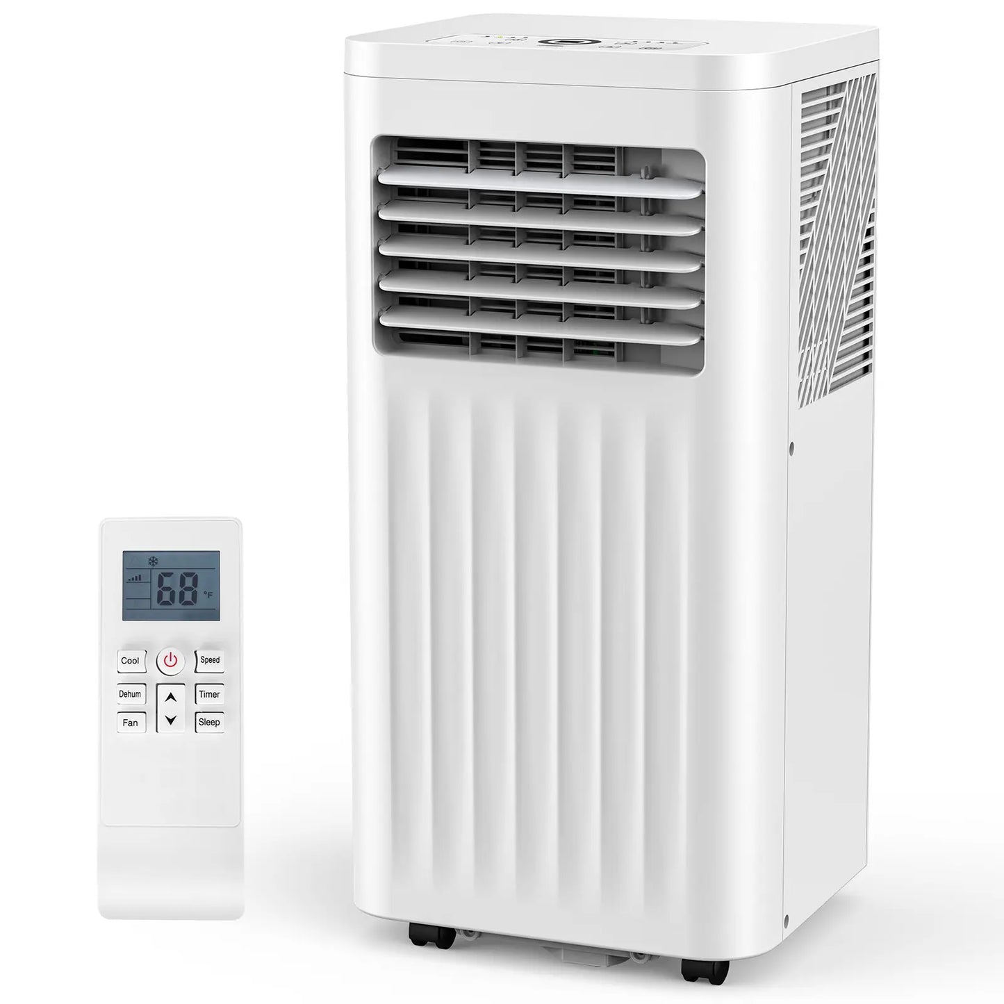 8000–10000 BTU Portable Air Conditioner with Remote, LED Display, 24H Timer & Sleep Mode – Cools Up to 350 Sq. Ft.